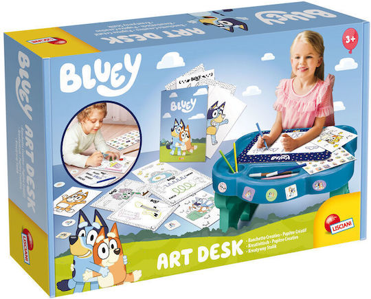 Bluey Παιδικό Θρανίο για Ζωγραφική από Πλαστικό Μπλε Lisciani Giochi