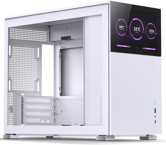 Jonsbo D31 Screen Gaming Mini Tower Computer Case with Side Window White