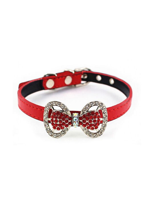 Dog collar with rhinestones 37cm