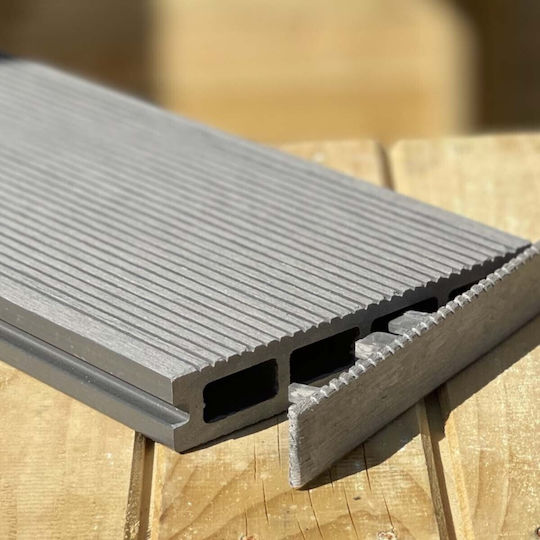 Showood WPC Cap for Garden Flooring Light Grey 15x2.5cm