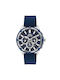 Slazenger Watch Chronograph Battery with Blue Rubber Strap