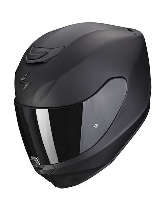 Scorpion EXO-391 Solid Matt Negru Casca Moto Față Întreagă ECE 22.06 cu Sunvisor