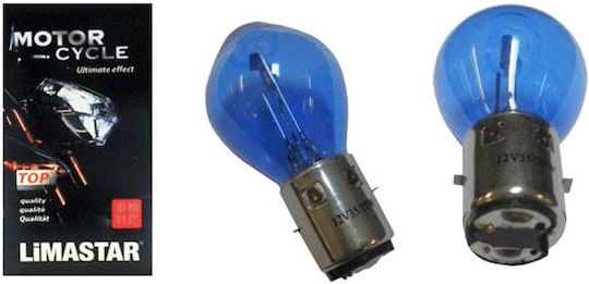 Limastar Lamps Motorcycle BA20D for Honda Innova 125 / Innova 125i Injection / Yamaha Crypton-R 115 Blue 12V 1pcs