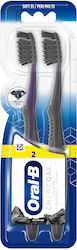 Oral-B Charcoal Whitening Therapy Soft Μωβ-Σκούρο Μωβ 2τμχ