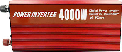 HL 18668-26 Inverter Αυτοκινήτου Τροποποιημένου Ημιτόνου 4000W για Μετατροπή 12V DC σε 220V AC με 1xUSB