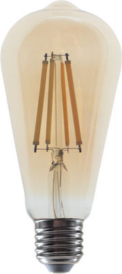 Diolamp Λάμπα LED για Ντουί E27 και Σχήμα ST64 Θερμό Λευκό 900lm