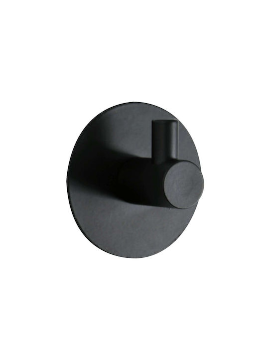 Dimitracas Single Wall-Mounted Bathroom Hook Black