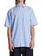 Boxed Ox Short-sleeved Cotton Shirt Celestial Blue