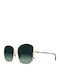 Ana Hickmann Women's Sunglasses with Gold Metal Frame and Green Gradient Lens HI3164 12A