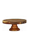 Wooden Cake Stand 25cm with Stand 8cm Wenge with Eco-Friendly Oil without Lid GARIBALDI UWS01-248-WG