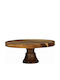 Τουρτιέρα ξύλινη φ35cm, με πόδι 12cm, Wenge με οικολ. λάδι, (χωρίς το καπάκι), GARIBALDI UWS01-3312-WG