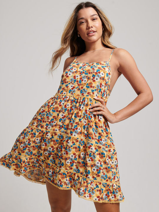 Superdry Лятна Mini Комбинезон Рокля Флорален