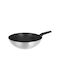 Sitram Silveral Wok από Αλουμίνιο με Αντικολλητική Επίστρωση 28cm