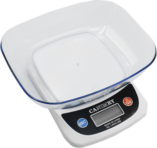 Ψηφιακή Ζυγαριά Κουζίνας με Κάδο έως 10kg Λευκή