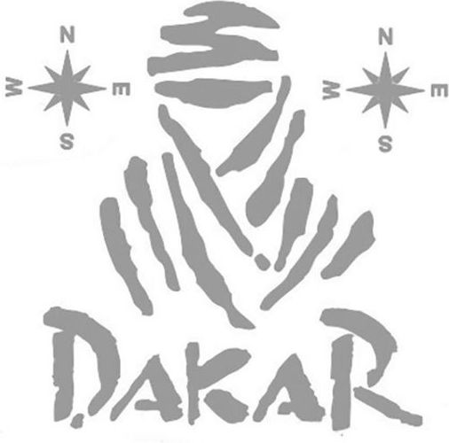 Moto Discovery Διακοσμητικό Αυτοκόλλητο Dakar Ασημί