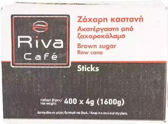 Riva Café Καστανή Ζάχαρη 1600gr 400 Sticks