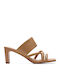 Seren65 Mule Leather Sandals Tabac Brown