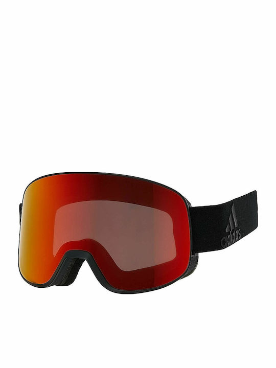 adidas Progressor C Μάσκα Σκι & Snowboard Ενηλίκων Μαύρη με Φακό σε Κόκκινο Χρώμα adidas Progressor C Μάσκα Σκι & Snowboard Ενηλίκων Μαύρη με Φακό σε Κόκκινο Χρώμα