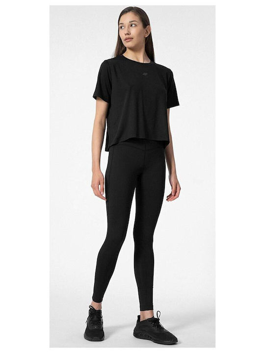 4F Formare Colanti de femei Cropped Colanti Negru