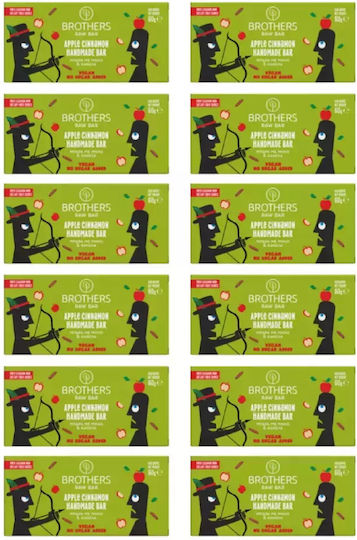 Brothers Healthy Food Energy Bar Raw with Apple and Cinnamon No Added Sugar 12 Pieces 60g