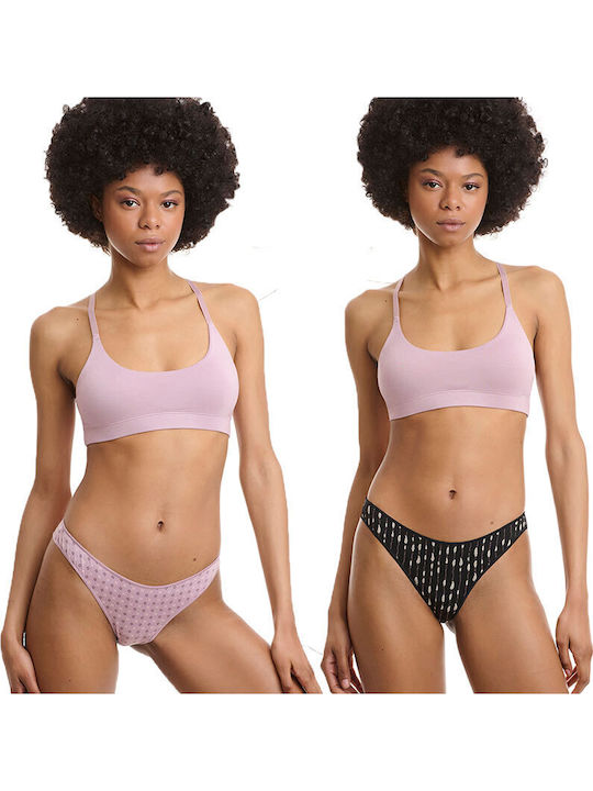 Walk Rio Bamboo Damen Brasilien 2Pack Pink/Black