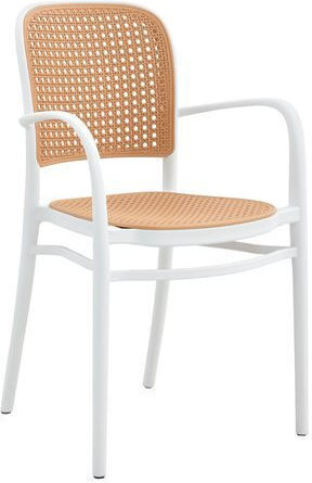 Scaun de exterior Polipropilenă Alb 56x52.5x85.5cm