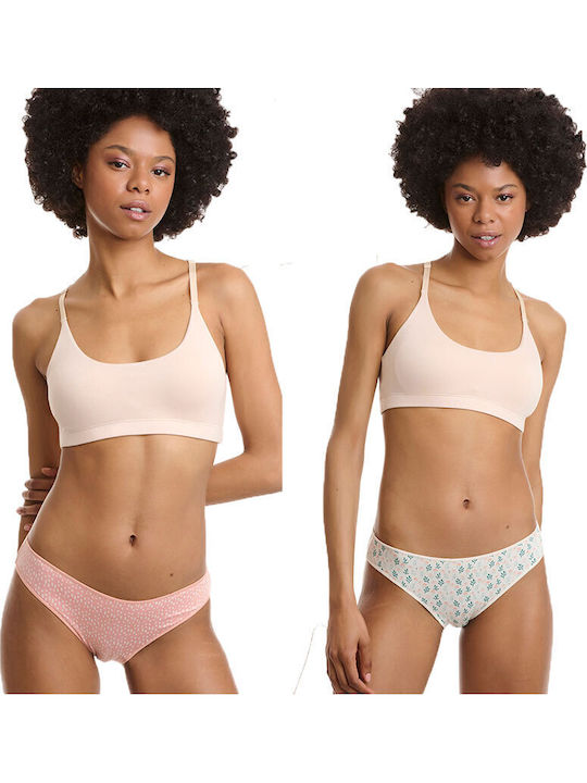 Walk Bamboo Women's Slip 2Pack Pink/Mint