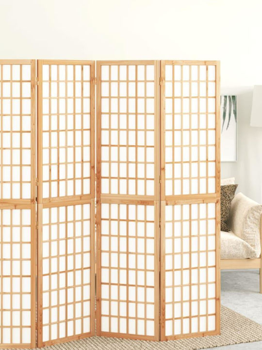 vidaXL Decorative Room Divider made of Canvas with 4 Panels 160x170cm