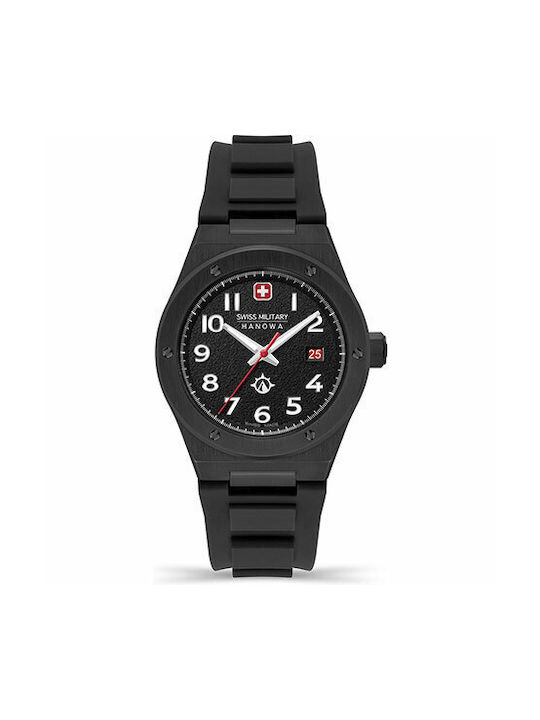 Swiss Military Hanowa Sonoran Watch Battery with Black Rubber Strap