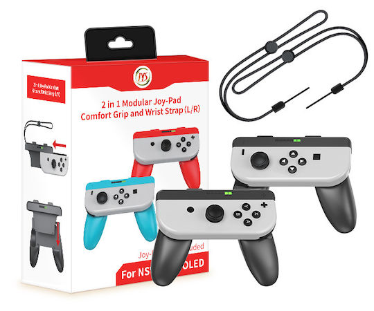 Jys Hand Grip Χειριστηρίου για Switch σε Μαύρο χρώμα