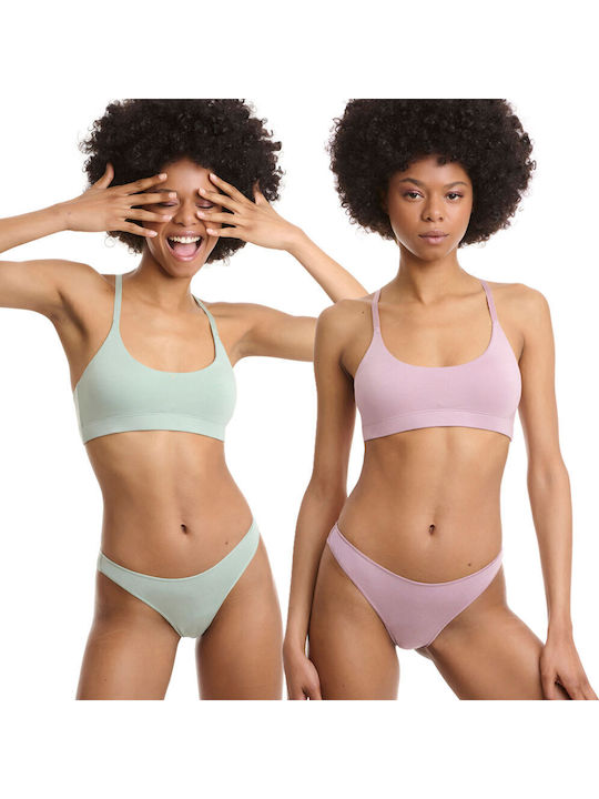 Rio Bamboo Damen Brasilien 2Pack Mint/Pink