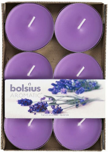 Bolsius Lumânări Mici Aromatice Cu Miros De Lavandă Violet (Până La 8 Ore De Ardere) 6 Bucăți