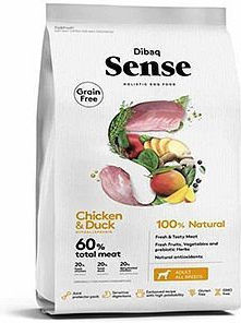 Sense Holistic 12kg Dry Food Grain-Free for Adult Dogs with Chicken and Duck
