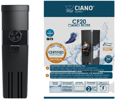 Ciano CF20 Εσωτερικό Φίλτρο για Ενυδρεία Χωρητικότητας έως 20lt με Απόδοση 120lt/h