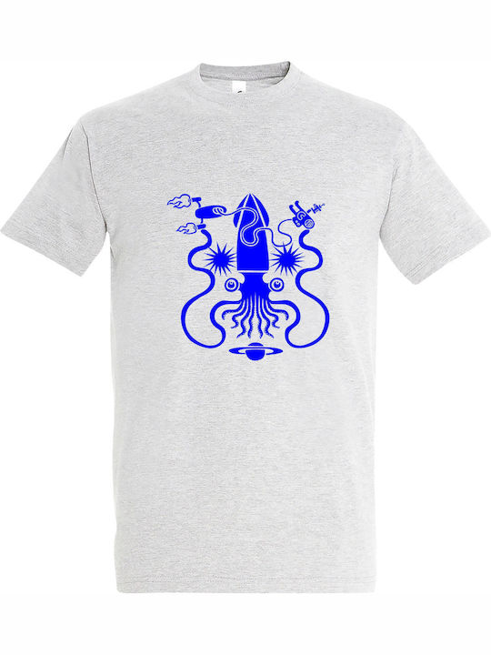 Tricou unisex "Space Squid" Ash