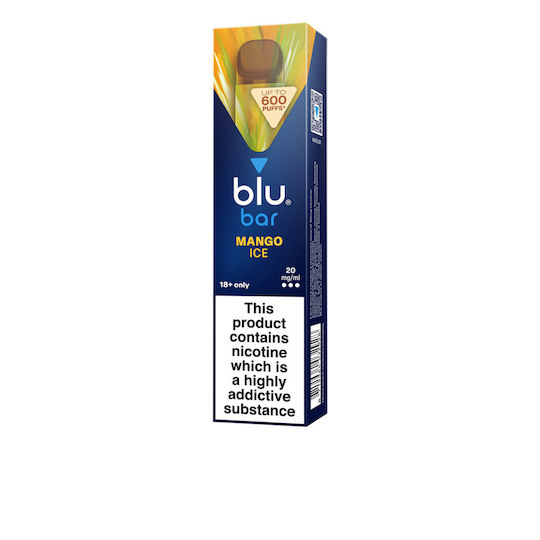 MyBlu Bar Țigară Electronică De Unică Folosință 600 Inhalări Mango Ice 2ml 20mg Galben