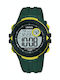 Lorus Digital Men's Watch 40mm Battery with Green Rubber Strap