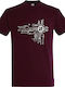 T-shirt Unisex " CPU Heart " Burgundy