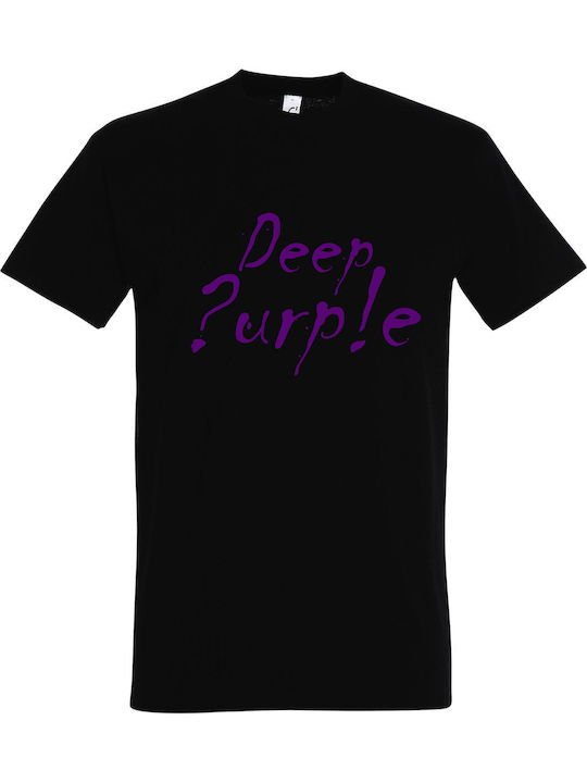 Tricou Unisex "Deep Purple" Negru