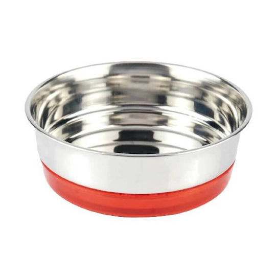 Croci Metallisch Schalen Futter & Wasser für Hund & Katze auf Basis von 200ml in Rot Farbe