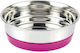 Croci Metallisch Schalen Futter & Wasser für Hund & Katze auf Basis von 820ml in Fuchsia Farbe