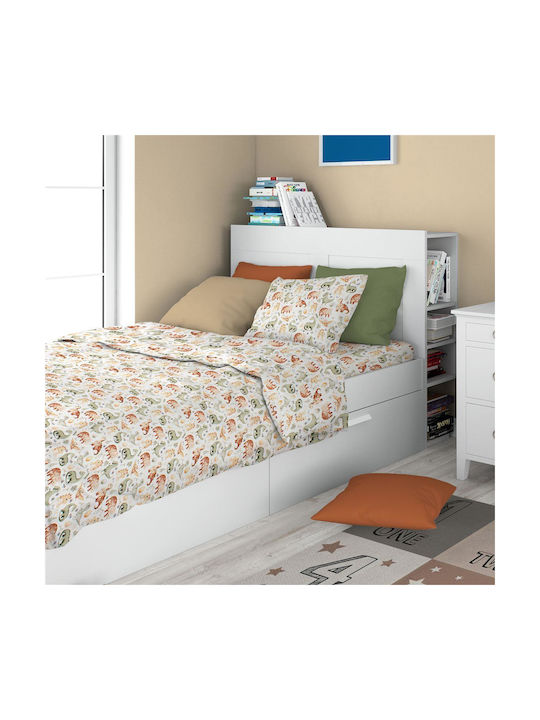 Dimcol Комплект чаршафи Единично Памучни Dino 515 Бежов 160x240см 3бр