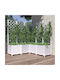 vidaXL Planter Box Plastic White 120x120x136cm.