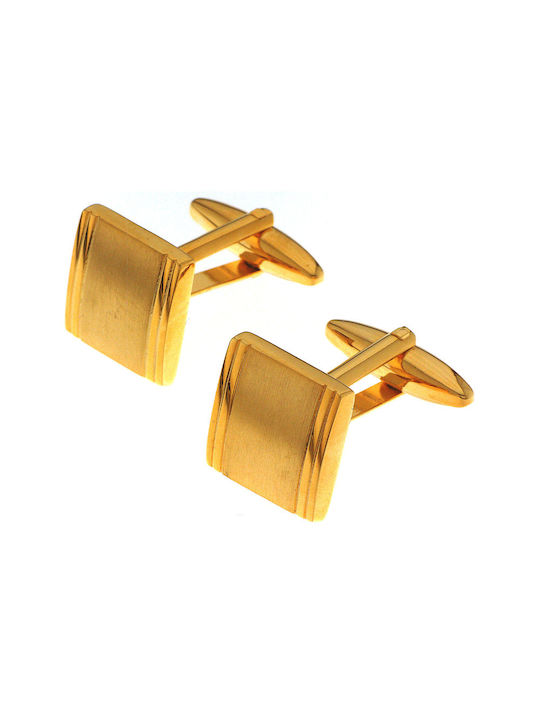 Herren Manschettenknöpfe manQ aus Edelstahl in Gold Farbe 439584