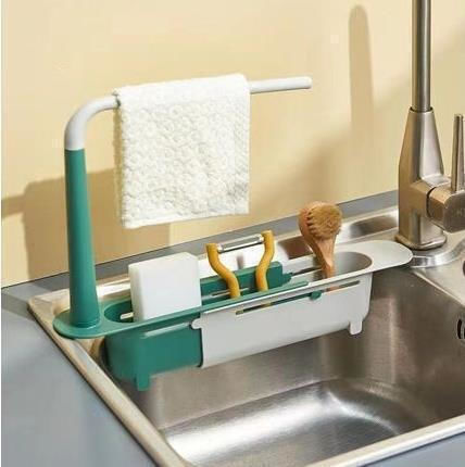 Plastic White Kitchen Sink Organizer Base 32x6x8.5cm