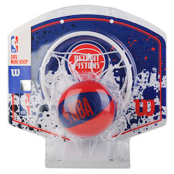 Wilson Подложка за баскетбол за деца Навън На стена с топка NBA Team Detroit Pistons Wilson Подложка за баскетбол за деца Навън На стена с топка NBA Team Detroit Pistons