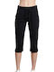 Damen Jogginghosen Capris Schwarz
