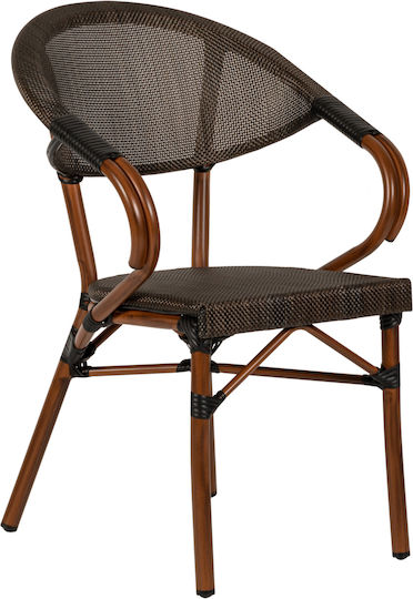 Πολυθρόνα Dalila Καφέ 57x57x82εκ.