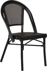 Aluminum Outdoor Chair Black 50x56x86cm