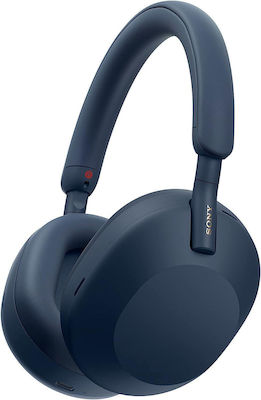 Sony WH-1000XM5 Ασύρματα/Ενσύρματα Over Ear Ακουστικά με 30 ώρες Λειτουργίας Midnight Blue